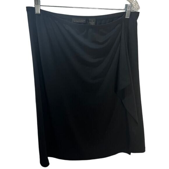 NEW Apostrophe Black‎ Stretch Mini Pencil Skirt Large - Picture 1 of 4